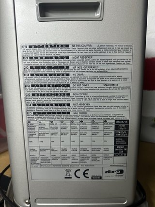 Estufa de parafina Zibro Plata LC 135
