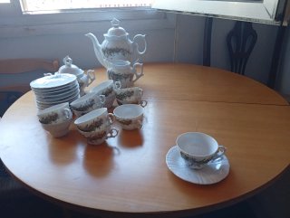Juego de café porcelana multicolor