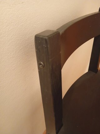 Silla Taburete Madera Negra