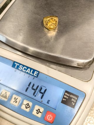 Anillo Sello Oro 18kt Caballo y Herradura