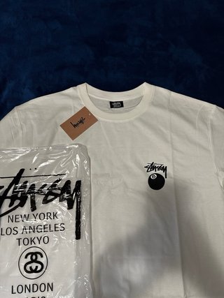 Camiseta Stussy 8 Ball Blanca