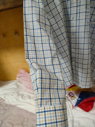 Camisa Barbour Cuadros Beige y Azul
