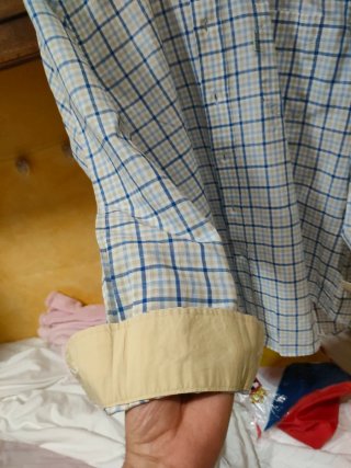 Camisa Barbour Cuadros Beige y Azul