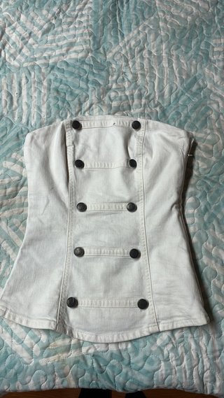 Top Bershka Blanco Talla S Sin Estrenar