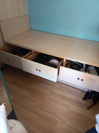 Cama nido con 3 cajones de madera