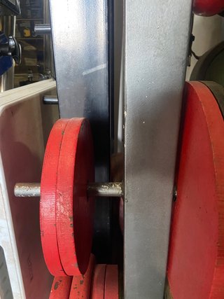 Soporte para discos de pesas Altura aprox 120 cms