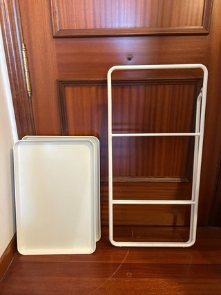 Estantería de 2 bandejas plegable