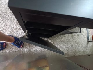 Conjunto Escritorio negro , silla con ruedas...