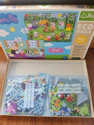 Puzzles Patrulla Canina y Pepa Pig 4x60 piezas.