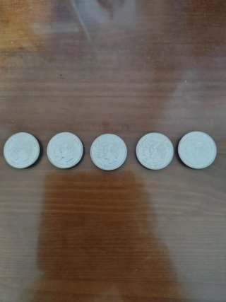 Lote 5 Monedas Plata 12€ 2005 Cervantes