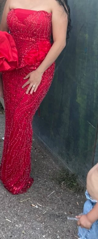 Vestido Fiesta Gitana Rojo pregunta sin compromiso