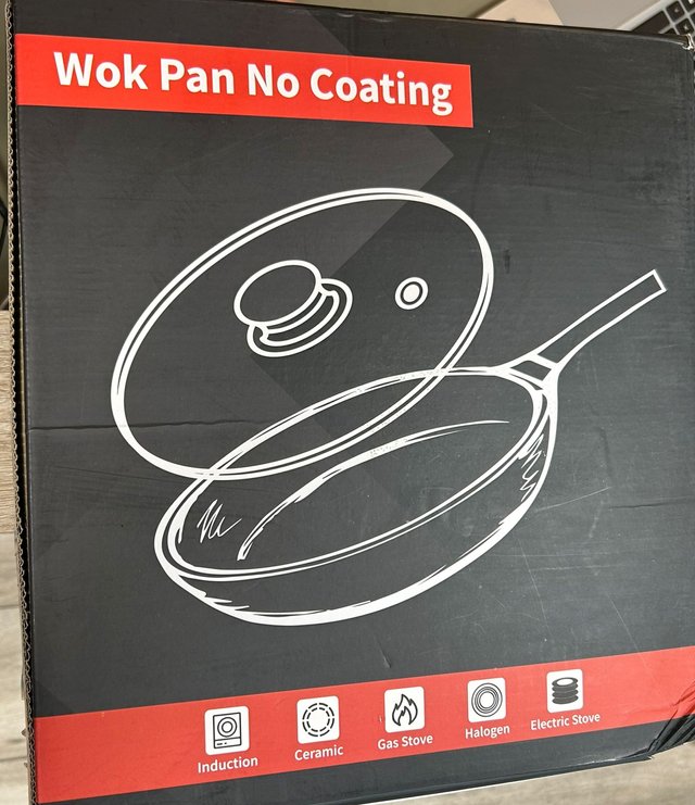 Wok de inducción con tapa de cristal - miniatura 3