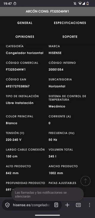 Arcón Congelador Hisense Blanco