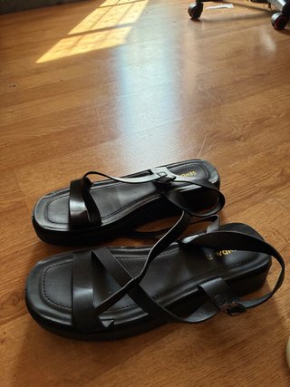 Sandalias negras plataforma talla 39