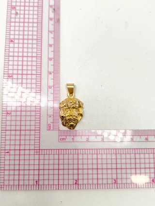 Colgante Cabeza Cristo Tallada Oro 18k