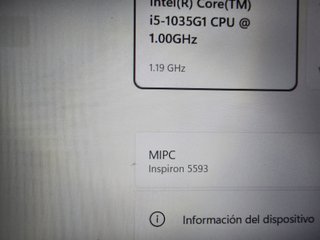 Portátil Dell Inspiron 5593 i5 10ª Gen