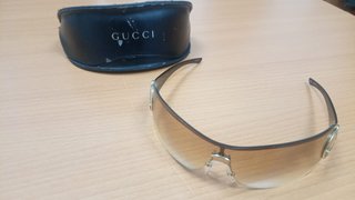 Gafas de sol Gucci retro marrones y doradas