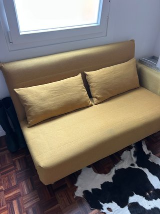 Sofá Cama Doble Mostaza