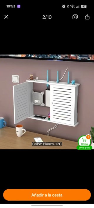Tapa cuadro luces color blanco