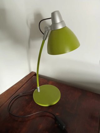 Flexo Escritorio Verde y Plateado