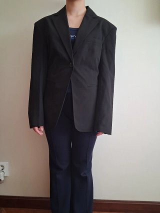 Blazer Stradivarius Preto Cintado Y2k (34/XS)