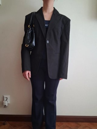 Blazer Stradivarius Preto Cintado Y2k (34/XS)