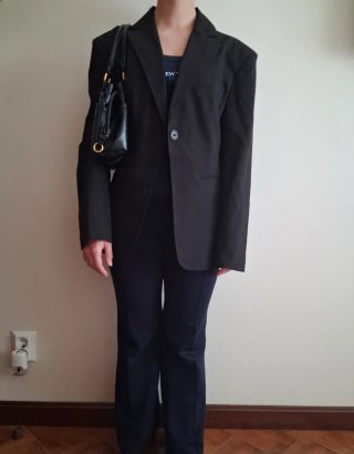 Blazer Stradivarius Preto Cintado Y2k (34/XS)