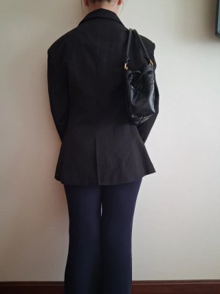 Blazer Stradivarius Preto Cintado Y2k (34/XS)