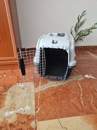 Transportín Perro Gris y Blanco