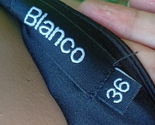 Vestido Negro Palabra de Honor Lazo Talla 36