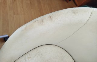 2 Sillas de Oficina Redondas Beige