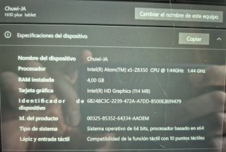 Chuwi Hi10 plus Tablet Negra