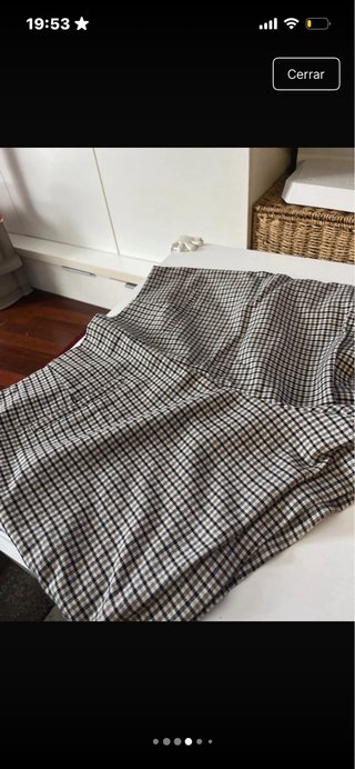Falda pantalón cuadros marrón y blanco