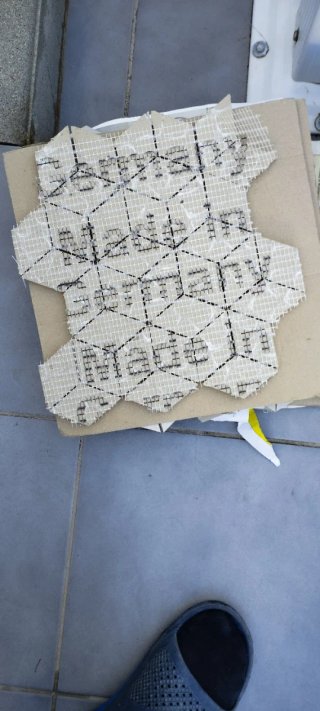 Azulejos Mosaico Blanco y Beige 27 Piezas 26,6x30,