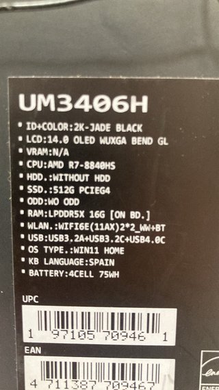 Asus Zenbook Gaming Nero