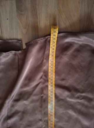 Vestido Zara marrón raso