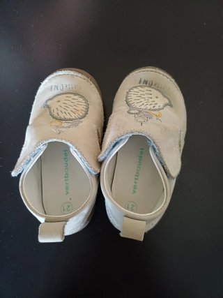 Zapatillas bebe T. 21 Vertbaudet cuero piel