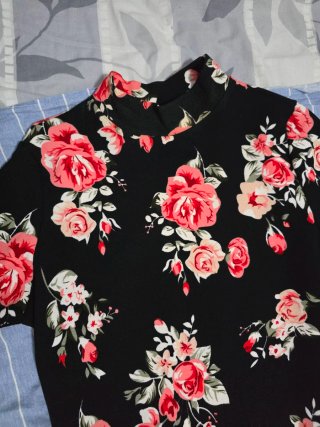 Vestido entubado floral mujer talla S