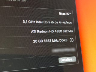 DVD SSD Apple iMac 27 i5 3,1 GHz da 20 GB di RAM