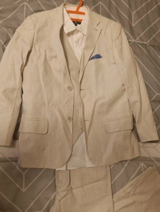 Traje de vestir niño beige talla 12