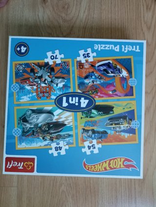 Puzzle 4 en 1 Hot Wheels Trefl