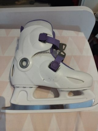 Pattini da ghiaccio Oxelo bianchi taglia 32-34