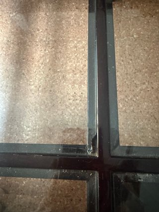 Tavolino vintage legno e cristallo