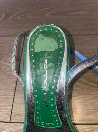 Sandalias cuña Fornarina Y2K verdes