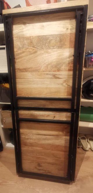 Mesa plegable rústica/industrial