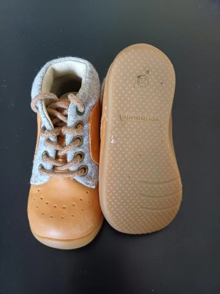 Botines de piel blanda bebé T. 20 Vertbaudet