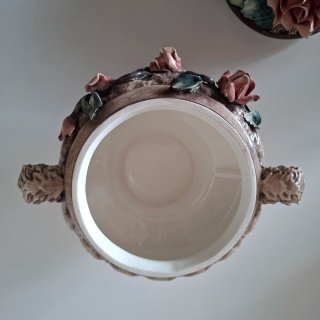 CENTRO DE MESA PORCELANA CAPODIMONTE