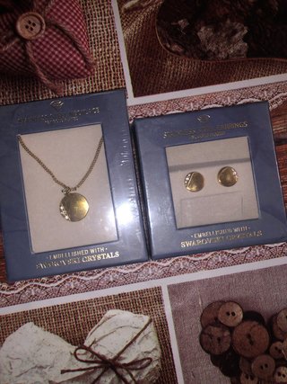 Set Collana e Orecchini placcati oro 18k Swarovski