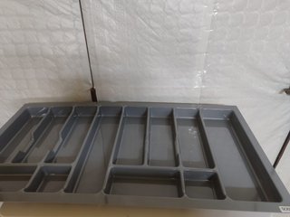 Cubertero Organizador Cajón Cocina Gris