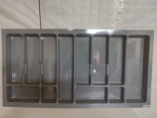Cubertero Organizador Cajón Cocina Gris
